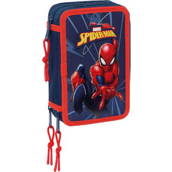 Safta Spider-Man Κασετίνα Γεμάτη με 3 Θήκες Navy Μπλε S4313650