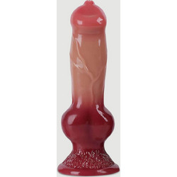 Doggy XLarge Ρεαλιστικό Dildo με Βεντούζα & Όρχεις 27cm Κόκκινο Δέρματος