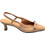 Toutounis Γόβες Slingback Δερμάτινες με Λεπτό Χαμηλό Τακούνι & Φιόγκο Μπεζ 2351012