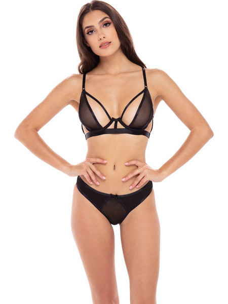 Rene Rofe New In Town Σετ Sexy Εσώρουχα See Through Μαύρα 53020
