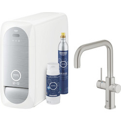 GROHE Blue Home Super 31456DC1 Μπαταρία Κουζίνας Πάγκου Τριπλής Παροχής Ανάμεικτη Inox