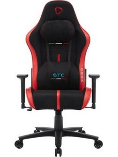 Onex Καρέκλα Gaming Δερματίνης με Ρυθμιζόμενα Μπράτσα Μαύρη Κόκκινη 34460037