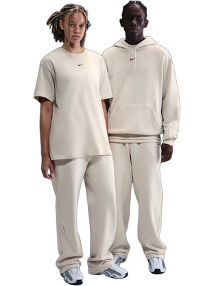 Nike Ανδρικό Παντελόνι Φόρμας Fleece Μπεζ FZ4675-104