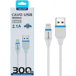 Newtop CU09 USB-A to Lightning Cable 3m White 876197