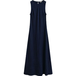 Gant Midi Καλοκαιρινό Καθημερινό Φόρεμα Λινό Navy Μπλε 3GW4503525-433