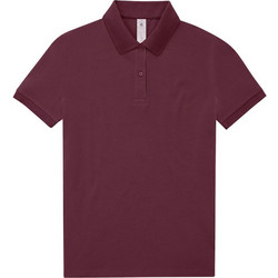 B&C Collection Γυναικεία Μπλούζα Polo Κοντομάνικη Μπορντό PW461