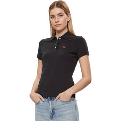 Levi's Γυναικεία Μπλούζα Polo Κοντομάνικη Μαύρη 52599-0046