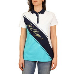 Tommy Hilfiger Γυναικεία Μπλούζα Polo Κοντομάνικη Πολύχρωμη WW0WW41275-YCF