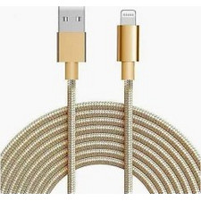 iNOS Braided USB-A to Lightning Cable 1m Gold 5205598101848