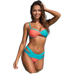 Marko Ebony Bikini Slip Τιρκουάζ Κοραλί M-826