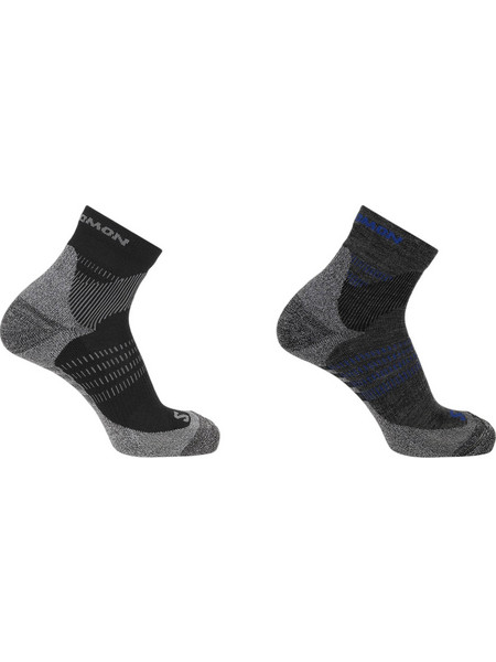 Salomon Ανδρικές Κάλτσες Κοντές με Σχέδια Μαύρες 2Pack LC2082900