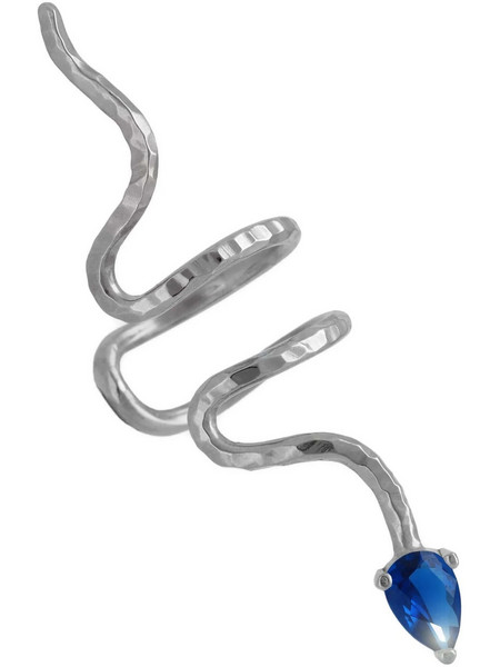 Emmanuela handcrafted for you Γυναικεία Σκουλαρίκια Climbers από Ασήμι 925 με Ρουμπίνι EMM-54842295681358