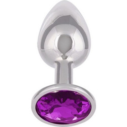 CalExotics Jewel Large Πρωκτική Σφήνα Diamond Plug Μωβ