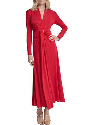 DKNY Maxi Φόρεμα για Γάμο / Βάπτιση Κόκκινο DD5J1N82-N55