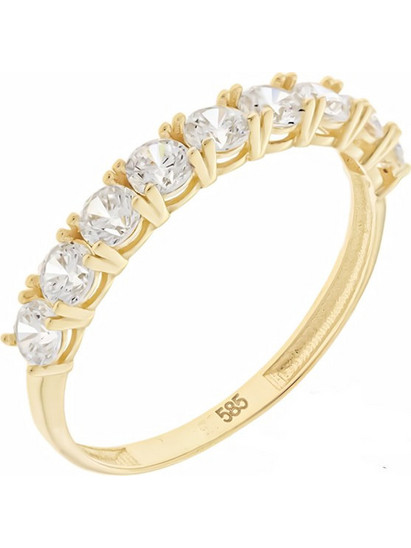 Million Diamonds Γυναικείο Δαχτυλίδι Σειρέ Μισόβερο από Xρυσό 9K με Ζιργκόν RΖ24209