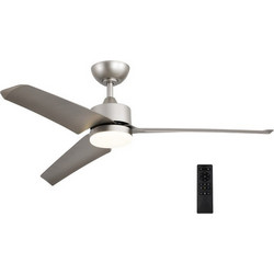 Adeleq 18-526 Ανεμιστήρας Οροφής 132cm 32W με Φως & Τηλεχειριστήριο Ασημί