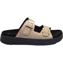 Caprice Γυναικεία Σανδάλια Suede Ανατομικά με Στρας Μπεζ 9-27201-46