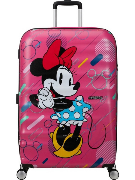 American Tourister Wavebreaker Minnie Future Pop 152584-9846 Παιδική Βαλίτσα Μεγάλη 77x52x29cm με 4 Ρόδες Φούξια