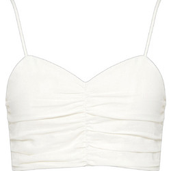 Funky Buddha Γυναικείο Καλοκαιρινό Crop Top Λευκό FBL013-123-17
