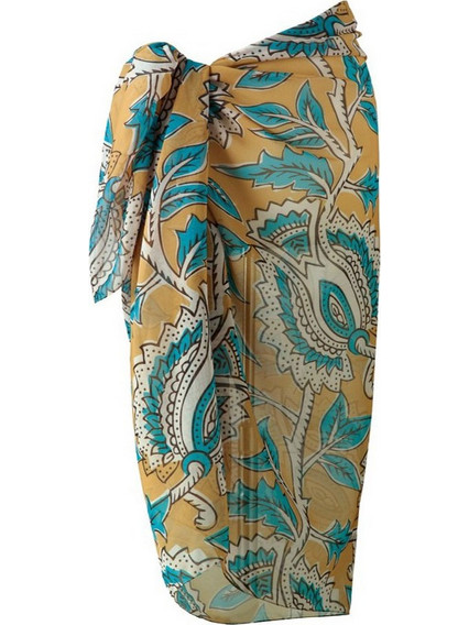 Kentia Loft Sarong 255 Παρεό Μακρύ Ταμπά Πετρόλ 78051