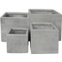 B2BMarkt Gardener Σετ Γλάστρες Τετράγωνες Fiberclay Γκρι 37x37x32cm 4τμχ HM4730