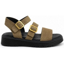 Commanchero Γυναικεία Σανδάλια Suede Χακί 51540-428