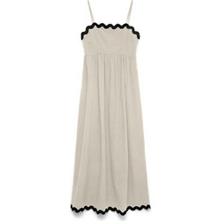 Vero Moda Maxi Καλοκαιρινό Καθημερινό Φόρεμα Μπεζ 10341317