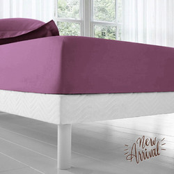 Isadore Lorraine Σεντόνι Μονό Βαμβακερό με Λάστιχο 100x200+30 Love your Bed Dark Rose 101 02.01444