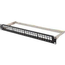 Lanberg PPKS-0924-B Patch Panel Keystone Rack 1U 19" 24 Θυρών