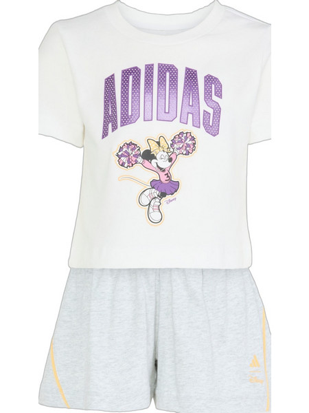 Adidas Disney Minnie Mouse Παιδικό Σετ για Κορίτσι Καλοκαιρινό Λευκό Γκρι JZ3564