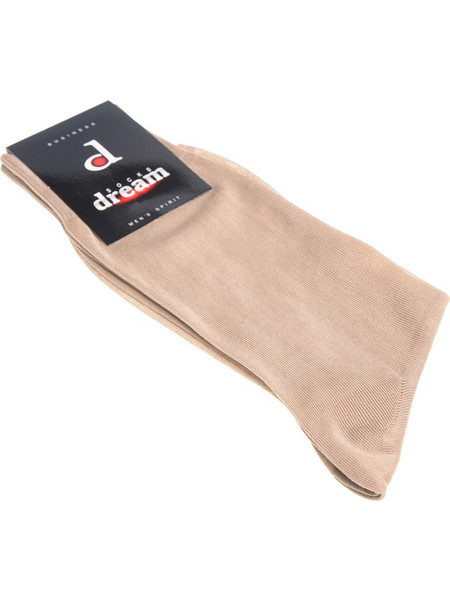 Dream Socks Βαμβακερές Ανδρικές Κάλτσες Ψηλές Μπεζ 2400