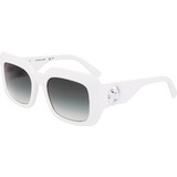 Longchamp LO753S-109 Γυναικεία Γυαλιά Ηλίου Τετράγωνα Κοκάλινα Λευκά με Μαύρο Φακό