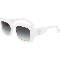 Longchamp LO753S-109 Γυναικεία Γυαλιά Ηλίου Τετράγωνα Κοκάλινα Λευκά με Μαύρο Φακό