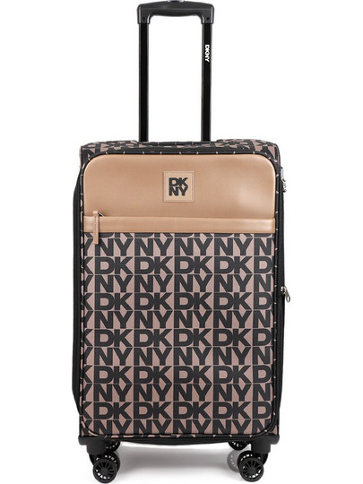 DKNY New Era D4610-DT418NE5 Βαλίτσα Μεσαία 68x43x25.5cm με 4 Ρόδες Καφέ