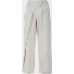 Gsecret Ψηλόμεση Υφασμάτινη Γυναικεία Παντελόνα Κανονική Εφαρμογή Εκρού 90504-36371