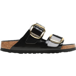 Birkenstock Arizona Big Buckle Δερμάτινα Γυναικεία Σανδάλια Ανατομικά Μαύρα 1021476