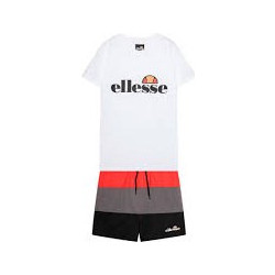 Ellesse Παιδικό Σετ για Αγόρι Καλοκαιρινό Λευκό Κόκκινο Γκρι S3Z22091-908