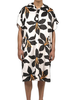 Bee Unusual Dark Lilly Πόντσο Θαλάσσης Λευκό BP-261005