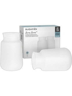 Suavinex Zero Zero Σετ Θήκες Μπιμπερό Λευκές 270ml 2τμχ