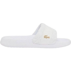 Lacoste Γυναικείες Παντόφλες Καλοκαιρινές Ανατομικές Αντιολισθητικές Κολυμβητηρίου Λευκές 7-51CFA003121G