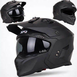 SPD Crossover Matt Black Κράνος Μηχανής Crossover / Modular 1380gr
