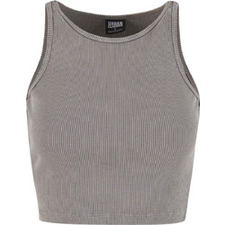 Urban Classics Γυναικείο Καλοκαιρινό Crop Top Ριπ Ανθρακί TB7482-17822