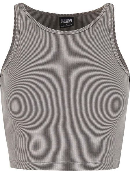 Urban Classics Γυναικείο Καλοκαιρινό Crop Top Ριπ Ανθρακί TB7482-17822