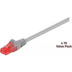 Microconnect U/UTP Cat.6 Καλώδιο Δικτύου Ethernet 5m Grey 10τμχ V-UTP605VP
