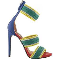 Dsquared2 Γυναικεία Πέδιλα Δερμάτινα Πολύχρωμα με Λεπτό Ψηλό Τακούνι S21HSW016130803925-M2105