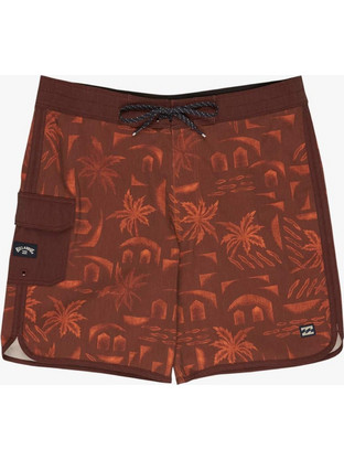Billabong Pro 17.5'' Ανδρικό Μαγιό Βερμούδα με Σχέδια Καφέ EBYBS00125-BSD1