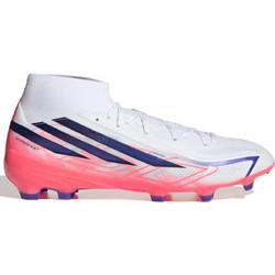 Adidas F50 Hyperfast League Mid FG IH7090 Ποδοσφαιρικά Παπούτσια με Τάπες και Καλτσάκι Λευκά Ροζ