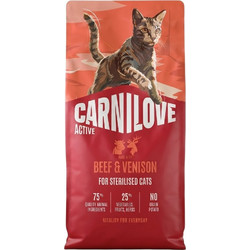 Carnilove Active Sterilised Grain Free with Beef & Venison 2kg 020-1343