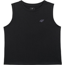 4F Παιδικό Crop Top Αμάνικο Μαύρο 4FJWSS26TSLEF266-20S