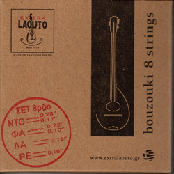 Extra Laouto Classic Σετ 8 Χορδές Μπουζουκιού 10-28" Extra Light Tension